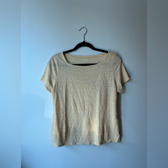 Eileen Fisher Square Neck Linen Tee - Picture 4 of 6